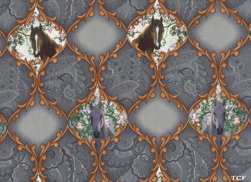 Shenandoah Horses Heads 1yd18" Fabric